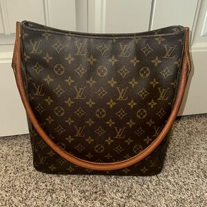 Louis Vuitton Monogram Hobo Shoulder Bag - Monogram Brown & Tan Trim